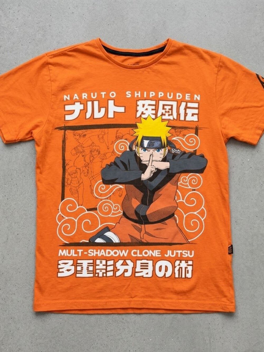 Piticas Naruto Shippuden Multi-Shadow Clone Jutsu Orange T-Shirt Size M